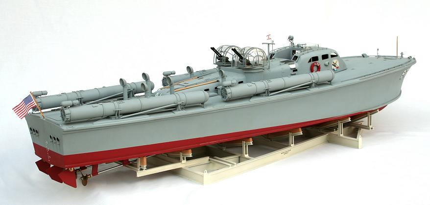 In 1:20 scale, the model is nearly four feet long with a 12.5 inch 